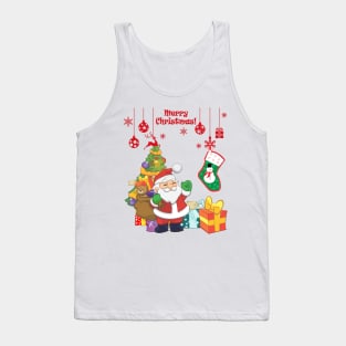Merry Christmas Santa with Gifts Tank Top